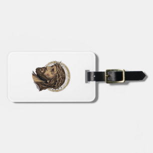 Vintage Engraved Crown of Thorns Portrait Shirt_1 Luggage Tag