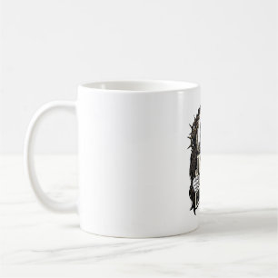 Vintage Engraved Crowned Holy Face Vector Design_1 Coffee Mug