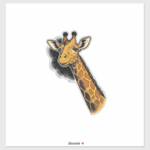 Vintage Engraved Cute Giraffe Shirt Design_1