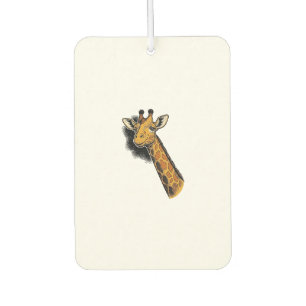 Vintage Engraved Cute Giraffe Shirt Design_1 Car Air Freshener