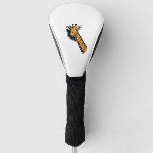 Vintage Engraved Cute Giraffe Shirt Design_1 Golf Head Cover