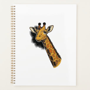 Vintage Engraved Cute Giraffe Shirt Design_1 Planner