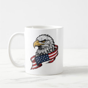 Vintage Engraved Eagle Patriotic Shirt Design_1 Coffee Mug