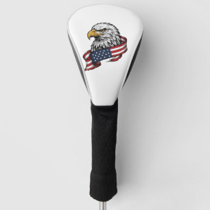 Vintage Engraved Eagle Patriotic Shirt Design_1 Golf Head Cover