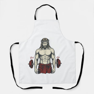 Vintage Engraved Faith Strength Graphic Design_1 Apron