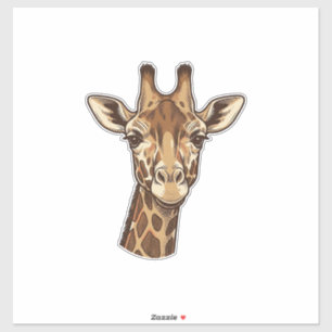 Vintage Engraved Giraffe Head Vector Design_1