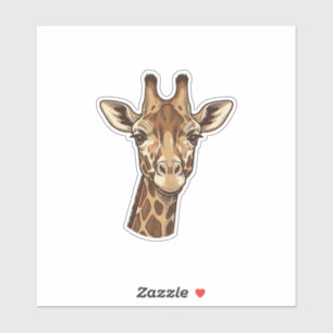 Vintage Engraved Giraffe Head Vector Design_1