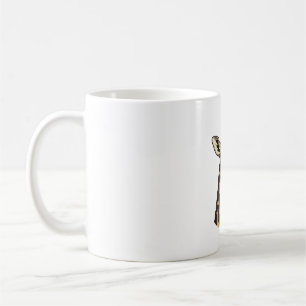 Vintage Engraved Giraffe Heart Sunglasses Design_1 Coffee Mug