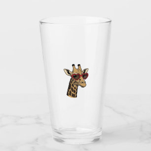 Vintage Engraved Giraffe Heart Sunglasses Design_1 Glass