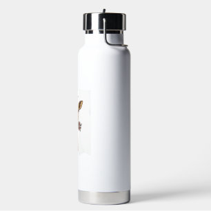 Vintage Engraved Giraffe With Flowers Shirt_1 Water Bottle