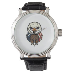 Vintage Engraved Patriotic Baby Eagle Shirt_1 Watch