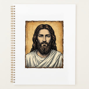 Vintage Engraved Religious Portrait Shirt Design_1 Planner