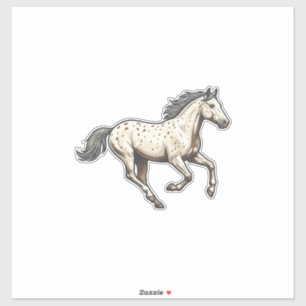 Vintage Engraved Running Appaloosa Horse Design_1