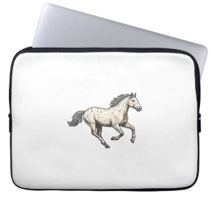 Vintage Engraved Running Appaloosa Horse Design_1 Laptop Sleeve