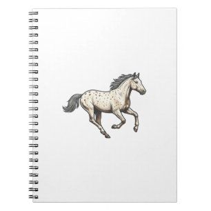 Vintage Engraved Running Appaloosa Horse Design_1 Notebook