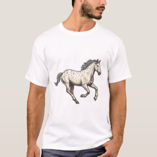 Vintage Engraved Running Appaloosa Horse Design_1 T-Shirt
