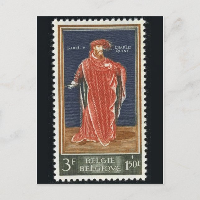 Vintage Engraved Stamp Postcard (Front)