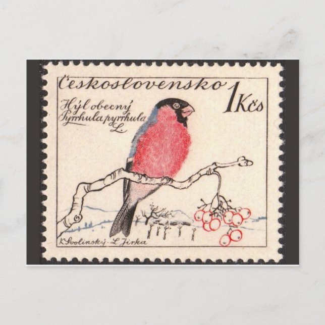 Vintage Engraved Stamp Postcard (Front)