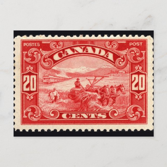 Vintage Engraved Stamp Postcard (Front)
