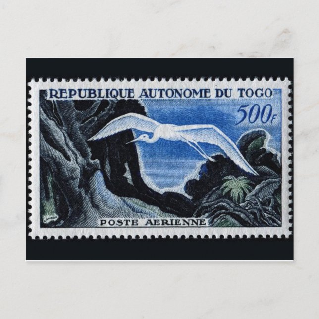 Vintage Engraved Stamp Postcard (Front)