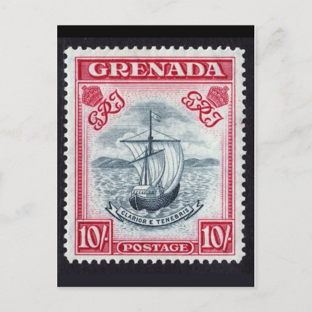 Vintage Engraved Stamp Postcard (Front)