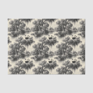 Vintage Engraved Toile de Jouy Seamless Pattern Tissue Paper