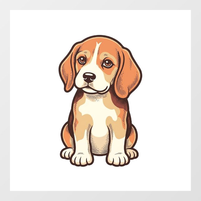 Vintage Engraving Beagle Puppy Vector Art_1 (Sheet)