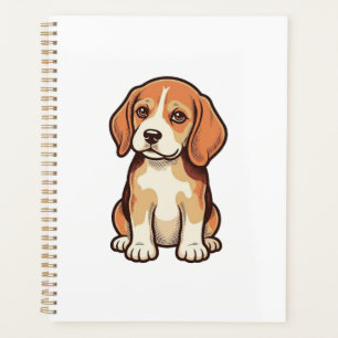 Vintage Engraving Beagle Puppy Vector Art_1 Planner