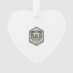 Vintage Engraving Dad Mountain Badge Shirt Design_ Ornament