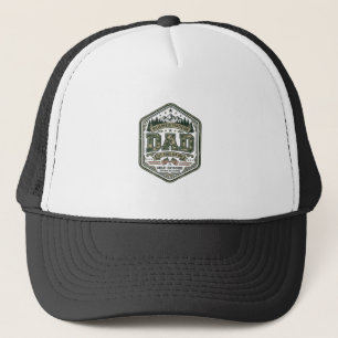 Vintage Engraving Dad Mountain Badge Shirt Design_ Trucker Hat