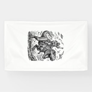 Vintage Engraving Dinosaur Rider Graphic Tee_1 Banner