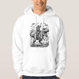 Vintage Engraving Dinosaur Rider Graphic Tee_1 Hoodie