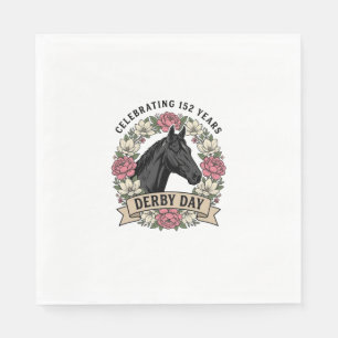 Vintage Engraving Fire Horse Graphic Design Napkin
