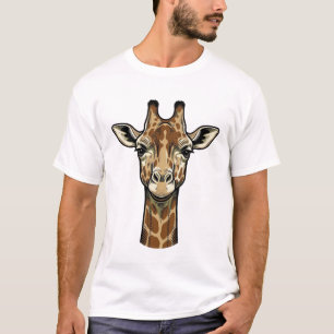 Vintage Engraving Giraffe Vector Art Design_1 T-Shirt