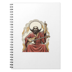 Vintage Engraving Guitarist Vector Art Shirt_1 Notebook