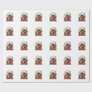 Vintage Engraving Guitarist Vector Art Shirt_1 Wrapping Paper
