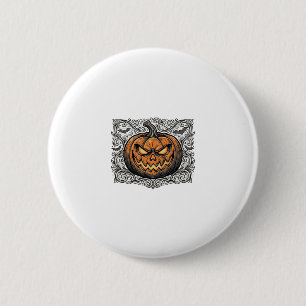 Vintage Engraving Halloween Pumpkin Shirt Design_1 6 Cm Round Badge
