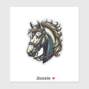Vintage Engraving Horse Head Vector