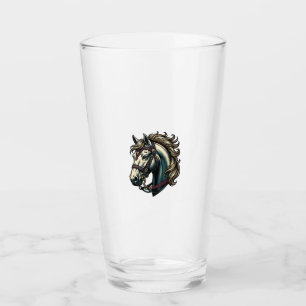 Vintage Engraving Horse Head Vector Glass