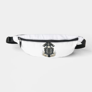 Vintage Engraving Motorcycle Rider Vector Design_1 Bum Bags