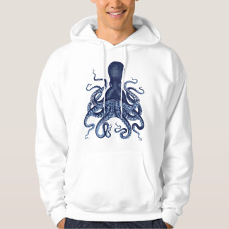 Vintage engraving, Octopus, Kraken, Nautical Hoodie