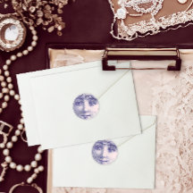 Vintage Engraving of a Beautiful Woman's Face