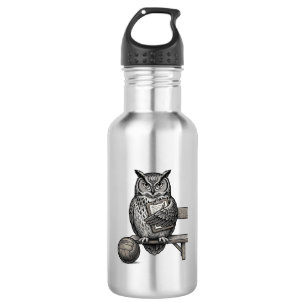 Vintage Engraving Owl Soccer Coach Shirt Design_1 532 Ml Water Bottle