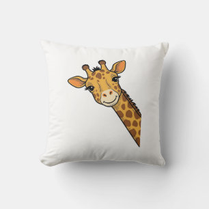 Vintage Engraving Peeking Giraffe Shirt Design_1 Cushion