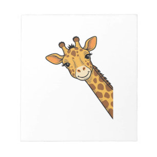 Vintage Engraving Peeking Giraffe Shirt Design_1 Notepad