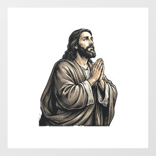 Vintage Engraving Praying Man Religious Shirt Desi
