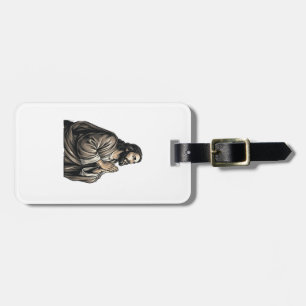 Vintage Engraving Praying Man Religious Shirt Desi Luggage Tag