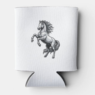 Vintage Engraving Rearing Horse Vector Design_1 Can Cooler