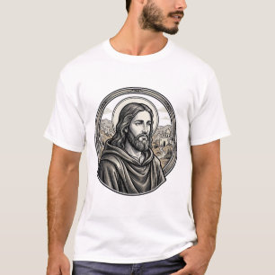 Vintage Engraving Religious Portrait Shirt
