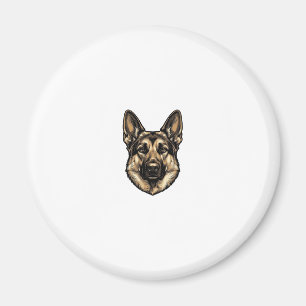 Vintage Engraving Shepherd Dog Vector Design_1 Magnet